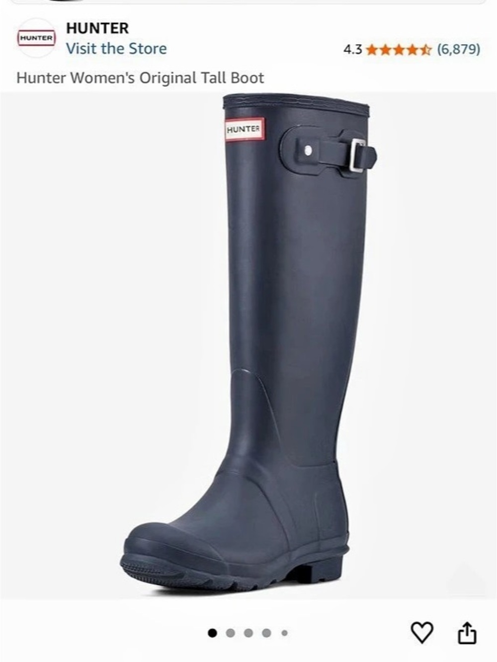 Hunter Original Tall Rain Boot Boots in Blue